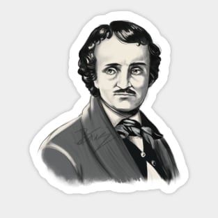 Edgar Allan Poe portrait Sticker